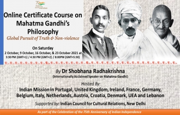 Online Certificate Course on Mahatma Gandhi's Philosophy by Dr. Shobhana Radhakrishna
